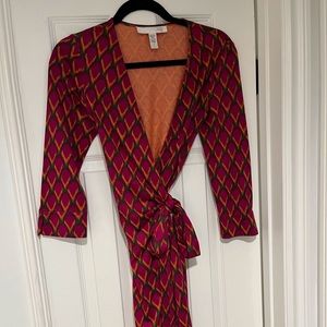 Diane Von Furstenberg vintage wrap dress, size 8